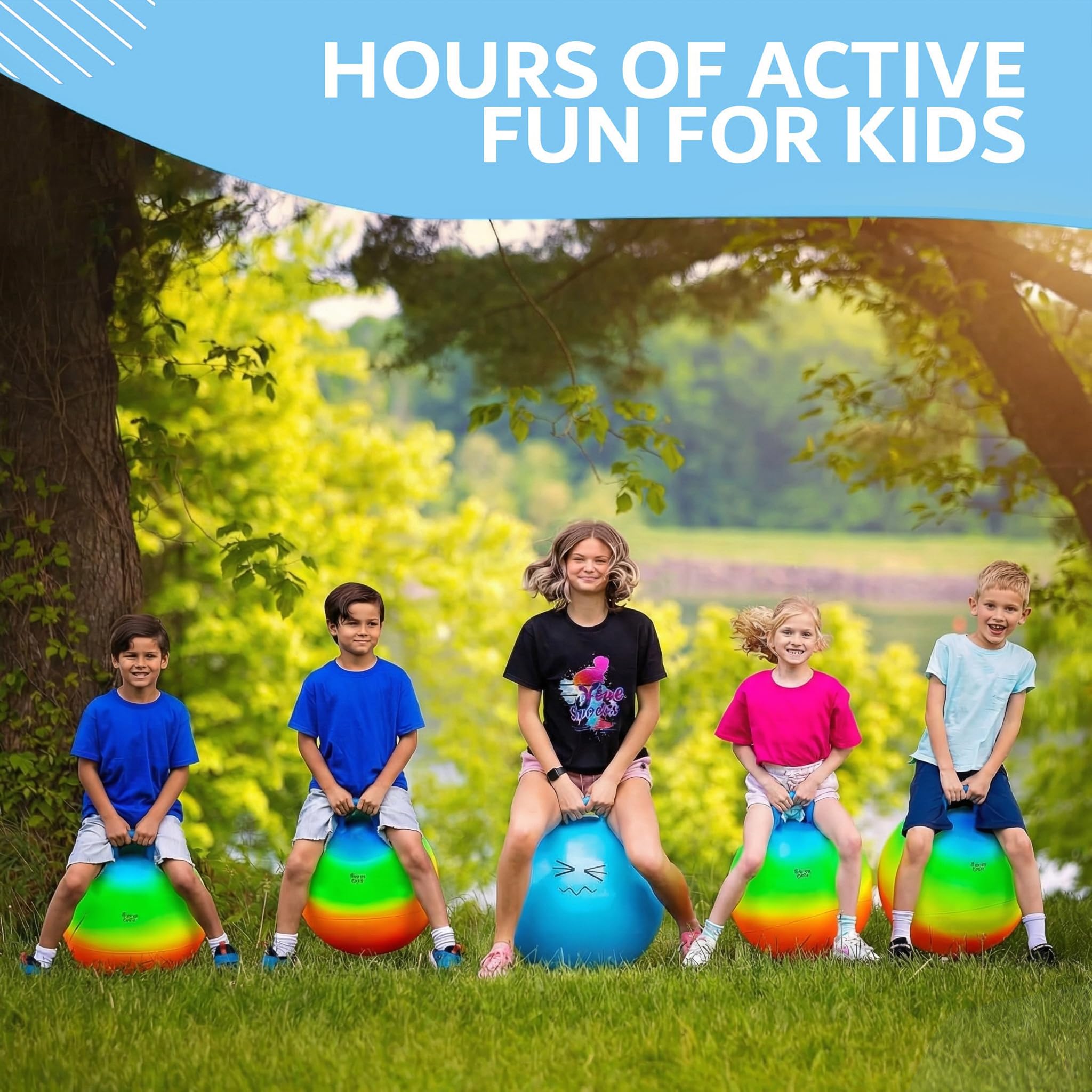 Xino Sports rainbow jump ball for kids suitable for indoor and outdoor use