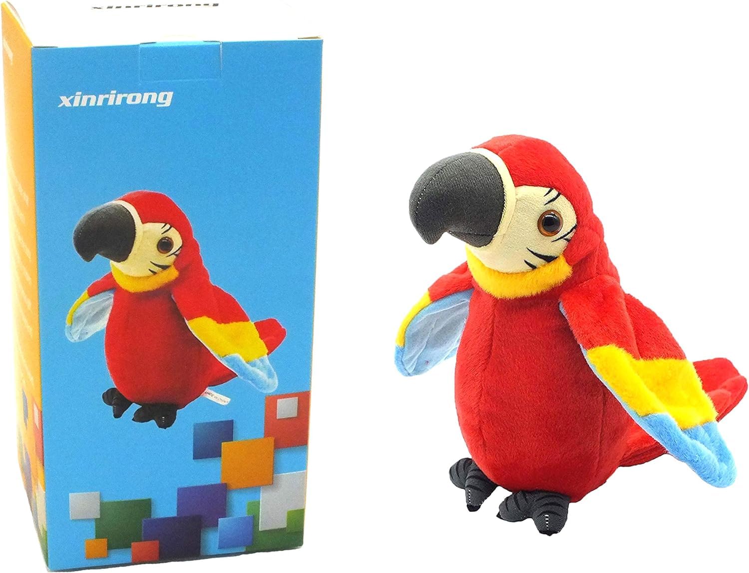 Xinrirong talking parrot repeats your words for interactive fun.