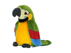 Xinrirong voice-activated parrot repeats phrases to spark conversations.