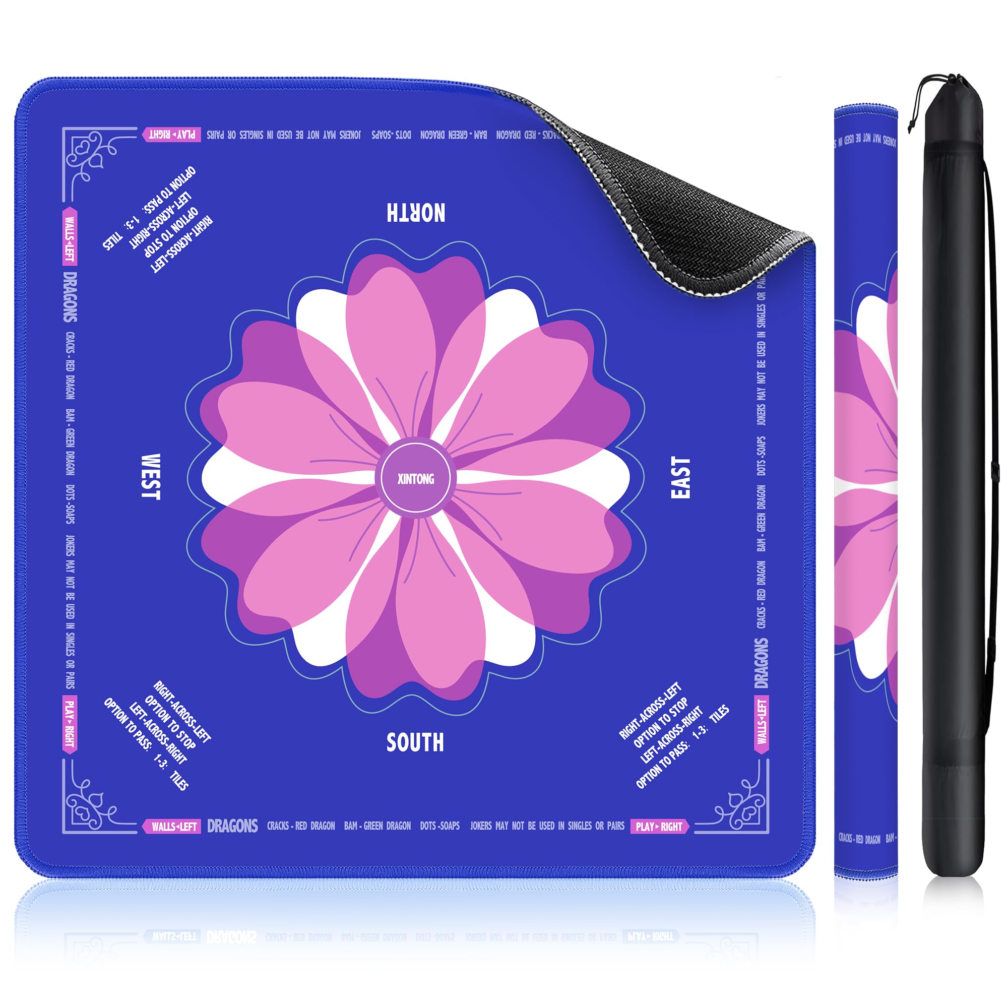 XINTONG Mahjong Mat 32x32 inches top view showing ample playing space