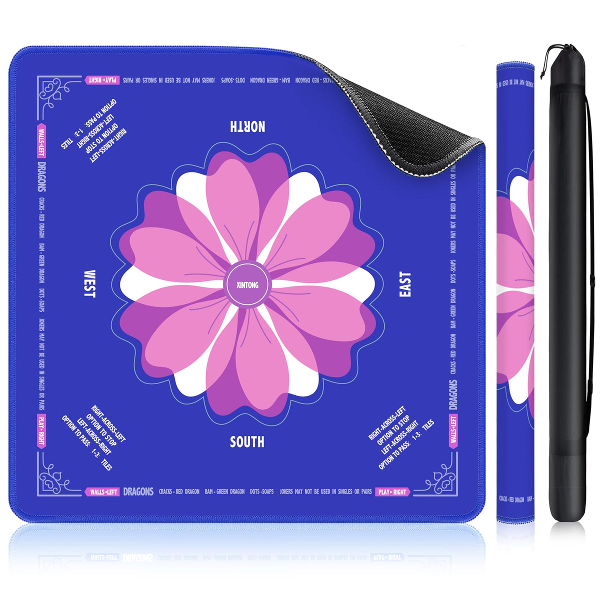 XINTONG Mahjong Mat 32x32 inches top view showing ample playing space