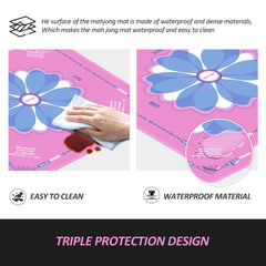Waterproof surface of XINTONG Mahjong Mat for quick cleanup.