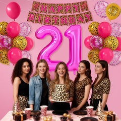Xinvery 32-inch pink number balloons highlight the milestone moment