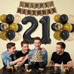 Xinvery leopard 4D foil balloons add dramatic jungle flair