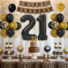Xinvery leopard-gold 12in balloons elevate photo backdrop