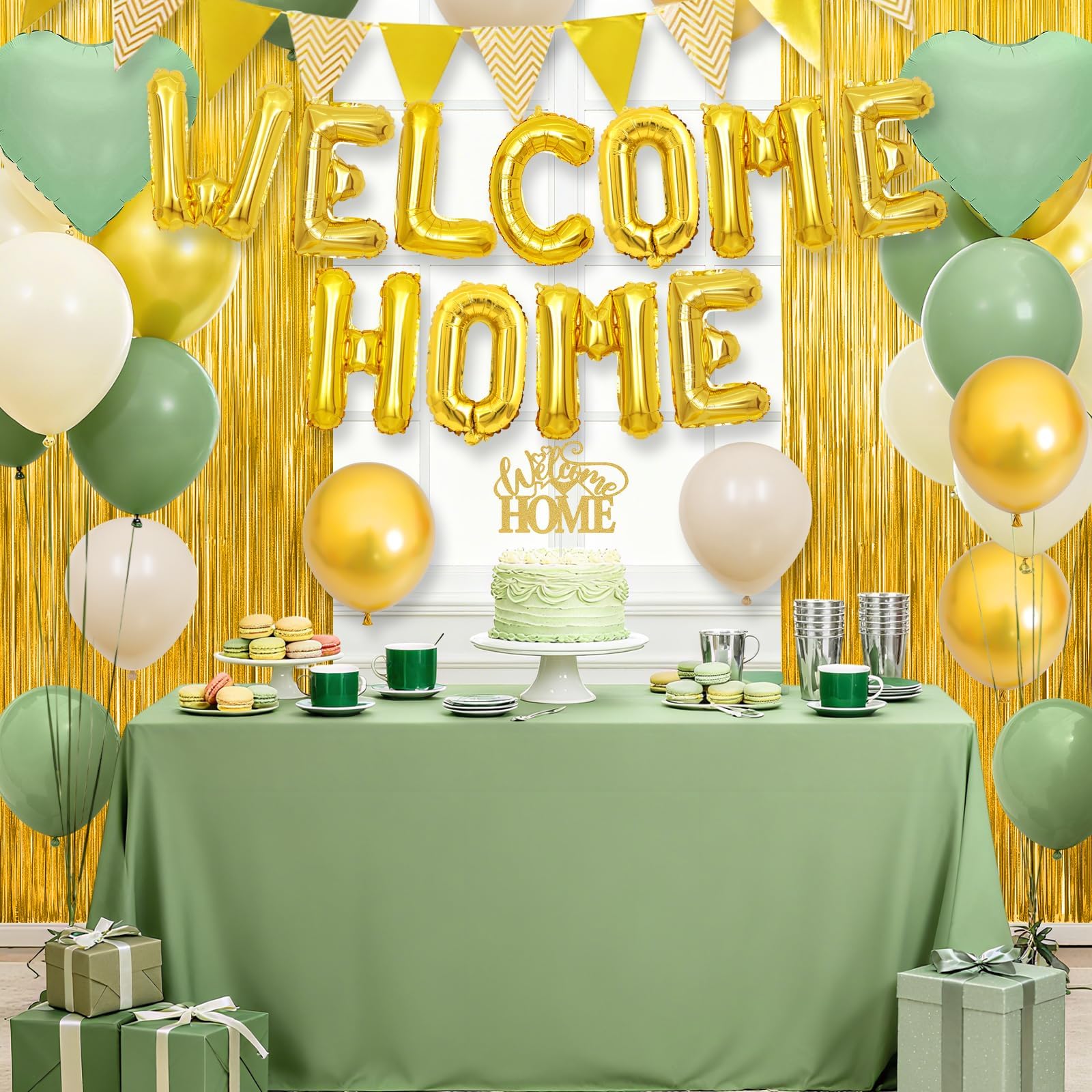 Xinvery coordinating ribbon ties the decor together for a cohesive display.