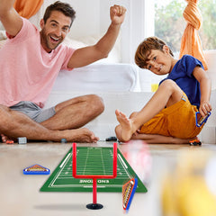 XIPEGPA desk flick football setup demonstrates easy assembly and portable fun