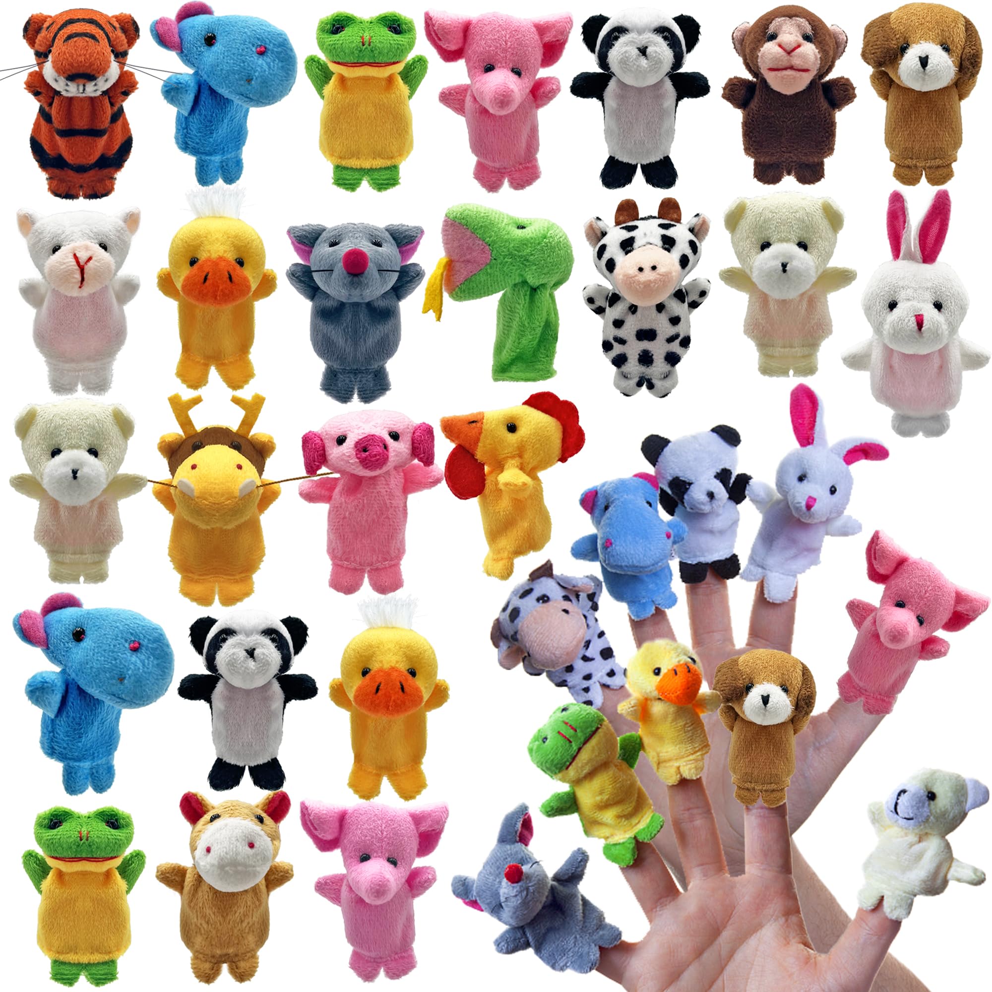 XIPEGPA finger puppets 24-set for storytelling and imaginative play in classrooms.