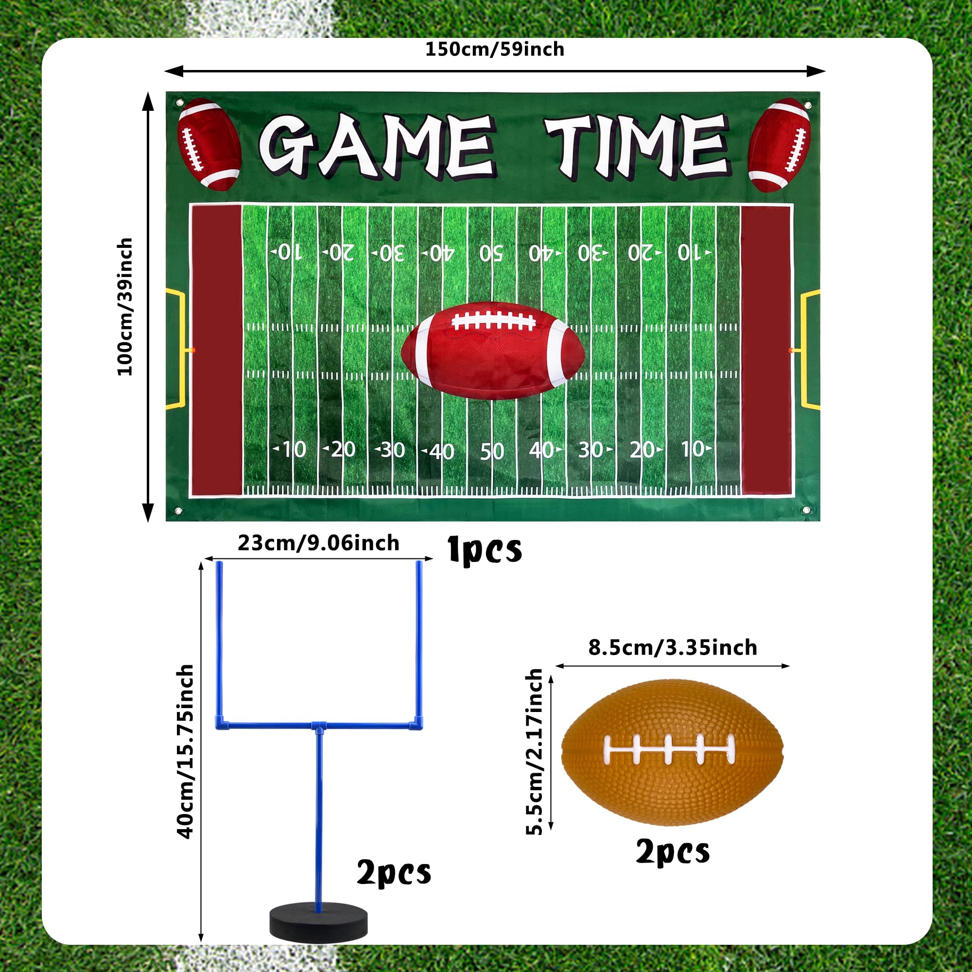 XIPEGPA football court table runner creates a realistic field layout for parties