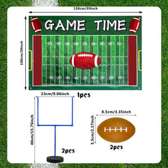 XIPEGPA football court table runner creates a realistic field layout for parties