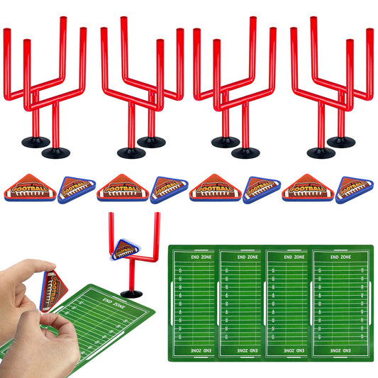 XIPEGPA mini flick football goalpost set on a desk for quick office fun