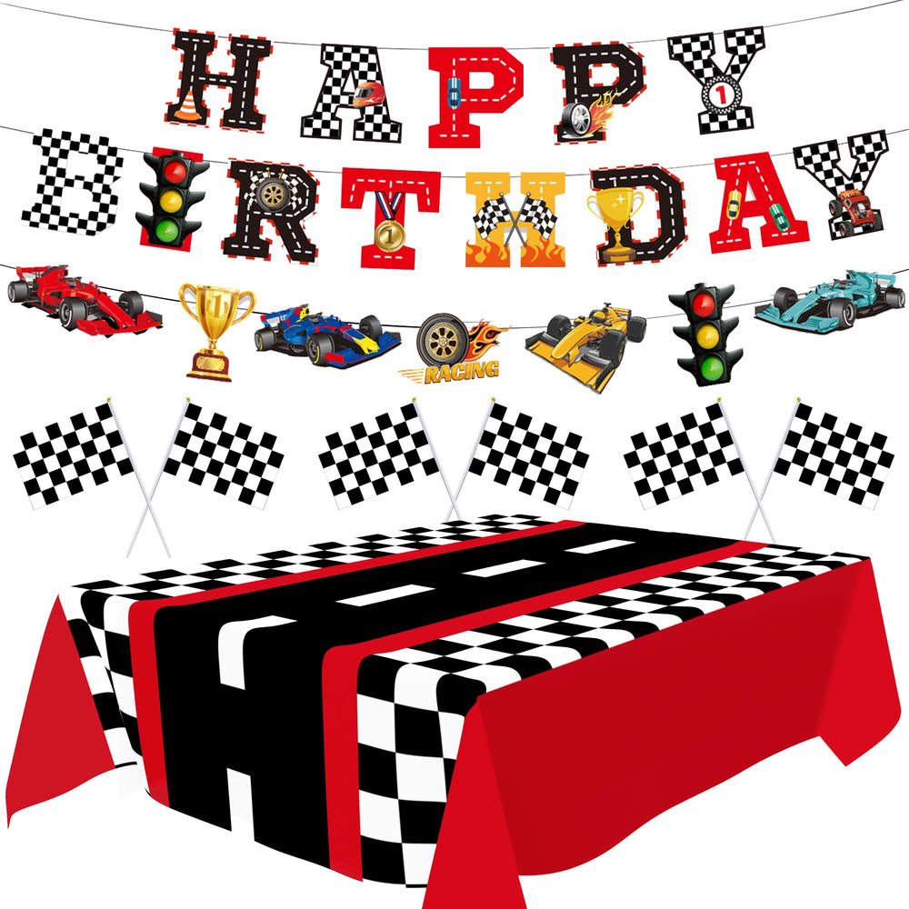XIPEGPA race car banner for bold birthday decor and photo-worthy moments.