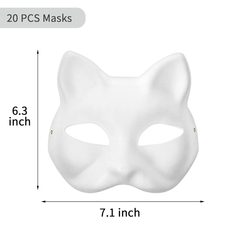 XIPEGPA white paper cat mask for DIY painting, ideal for creative art projects.