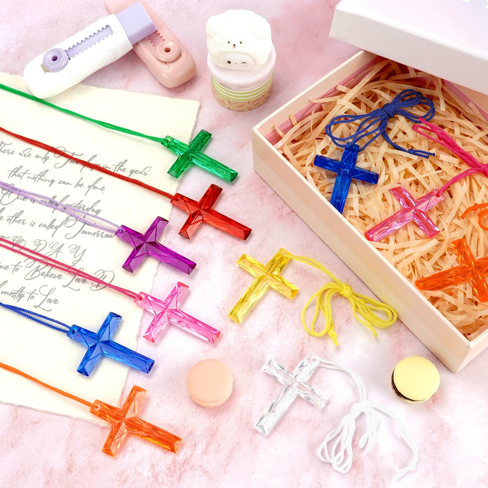 XIPENGKEJI exquisite crystal cross with smooth surface, skin-friendly for all ages.