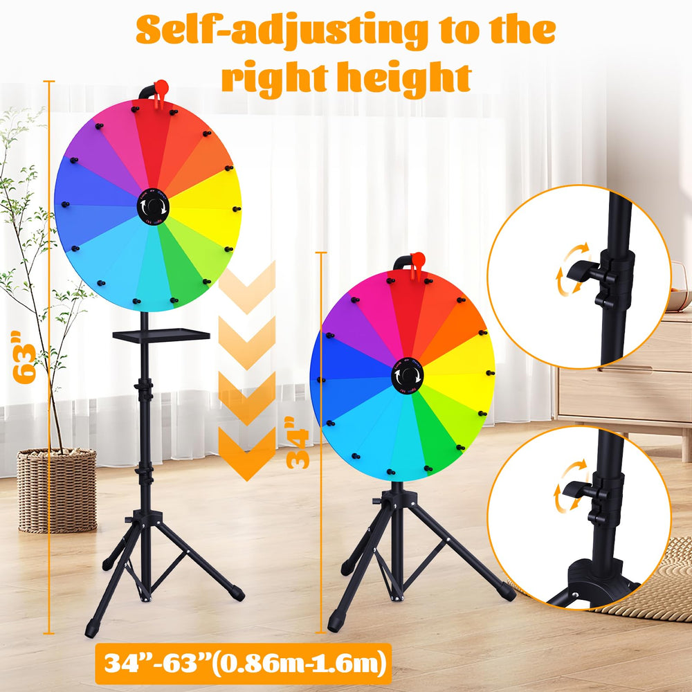 XIPENGKEJI prize wheel tabletop setup fits any table for quick games.