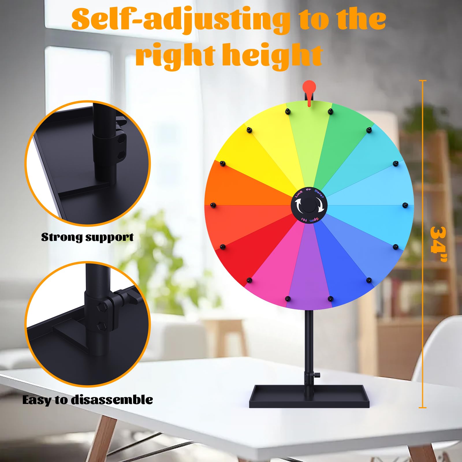 XIPENGKEJI wheel face with 14 color-coded sections for clear results.