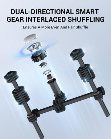 XISZMOG shuffler tray prevents overflow and keeps table neat.