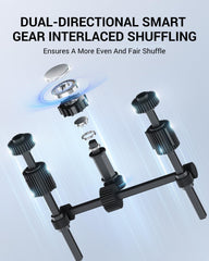 XISZMOG shuffler tray prevents overflow and keeps table neat.