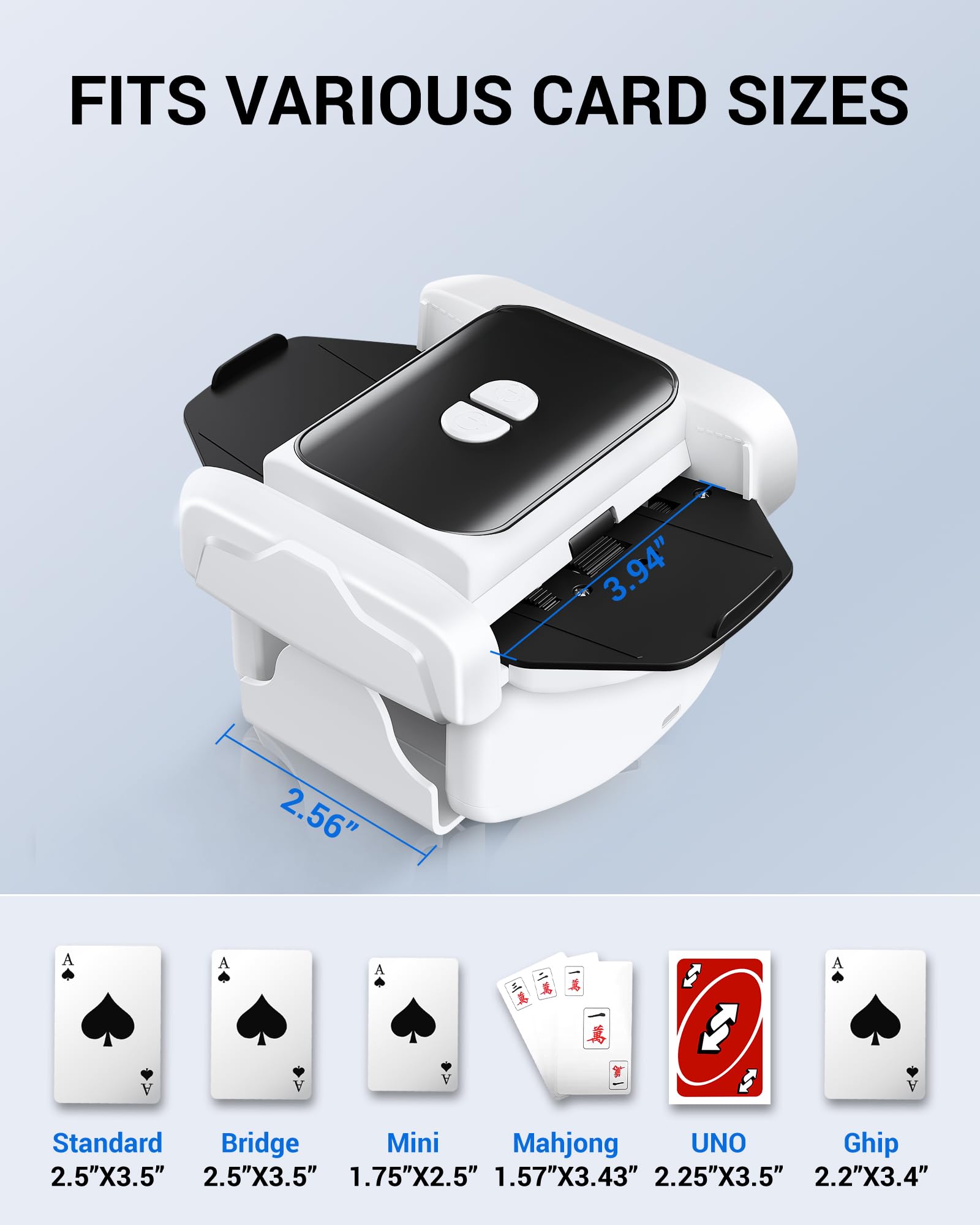 XISZMOG shuffler charges via Type-C for quick power and long life.