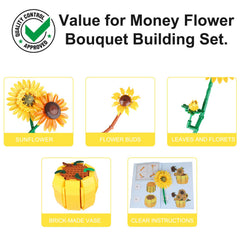 Xixikocol sunflower pot kit display as a bright centerpiece on shelves or desks