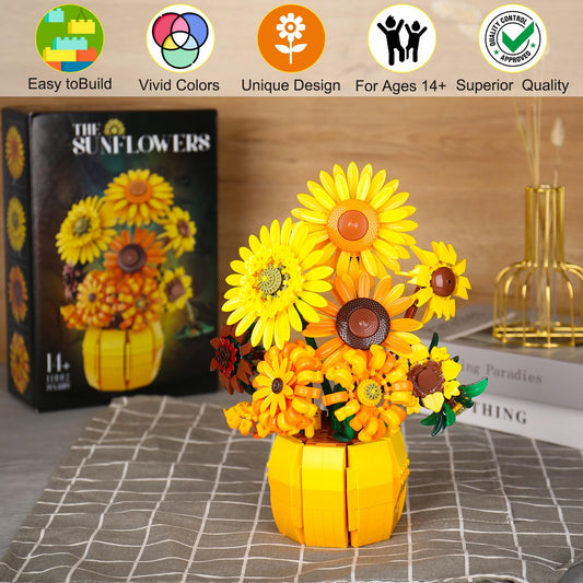 Xixikocol van-gogh-inspired-sunflowers with detailed petals for home decor