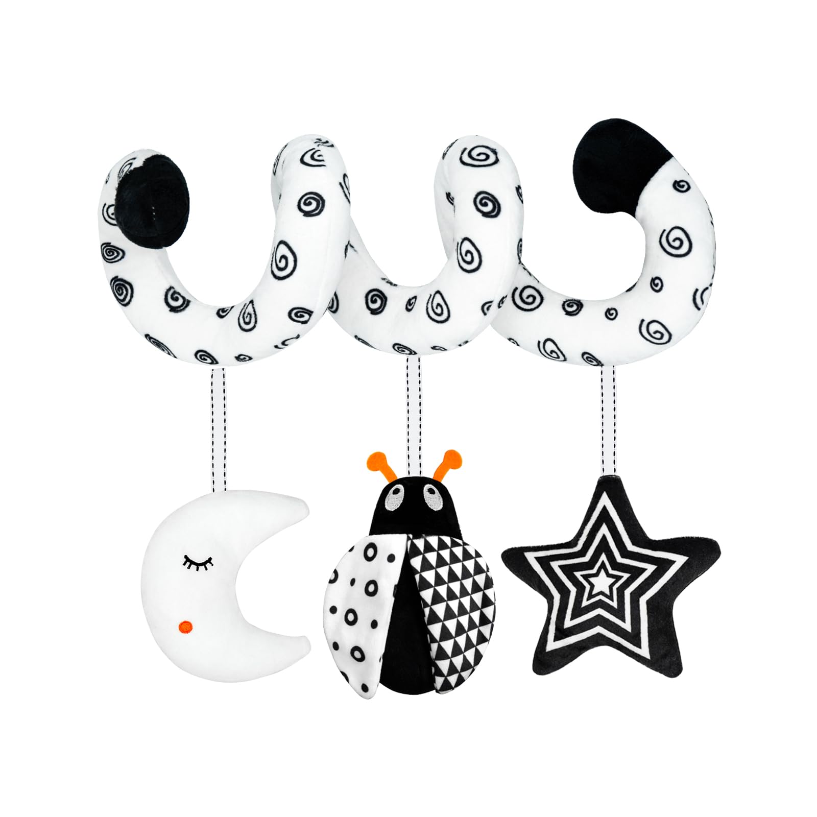 XIXILAND travel-friendly toy attaches easily to strollers and car seats.