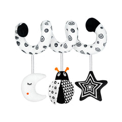XIXILAND travel-friendly toy attaches easily to strollers and car seats.