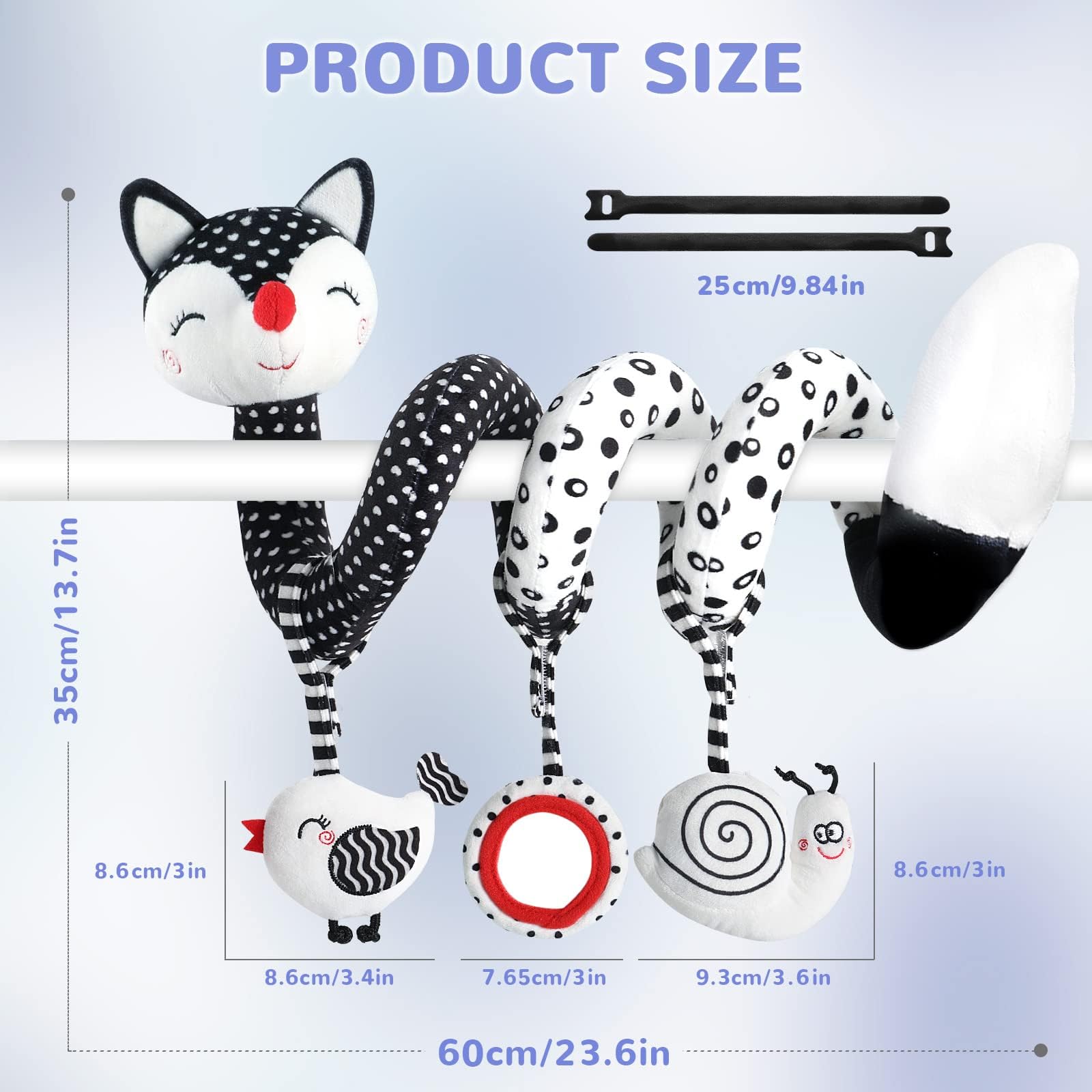 XIXILAND versatile infant toy for crib, stroller, and play mat setups.