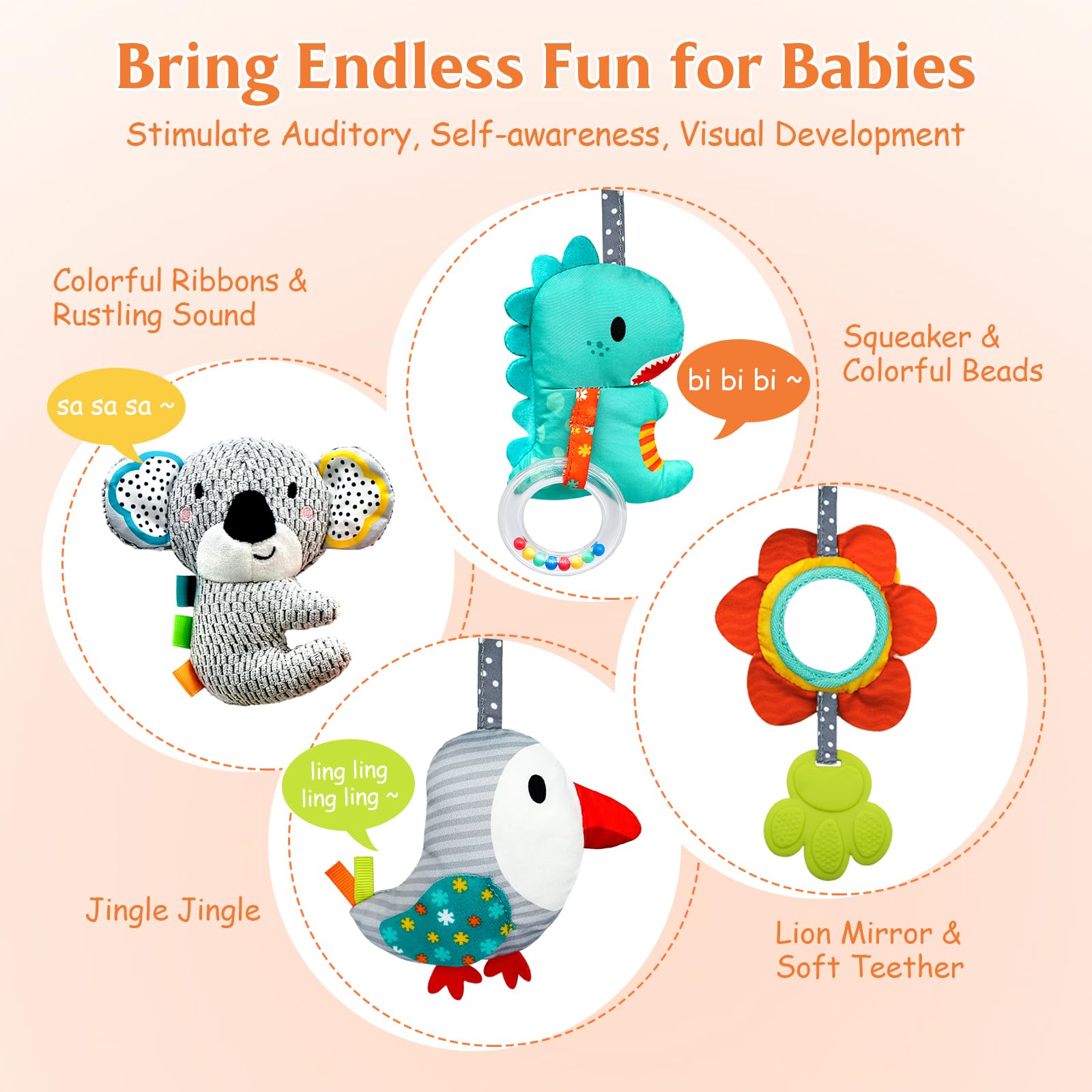 XIXILAND Woodpecker teether offers soothing texture for gums.