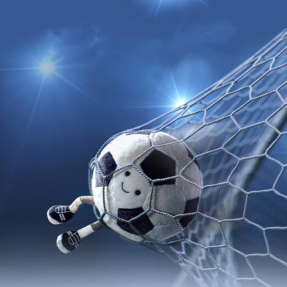 XIYUAN football plush toy size reference showing 13.7 inch length for play planning