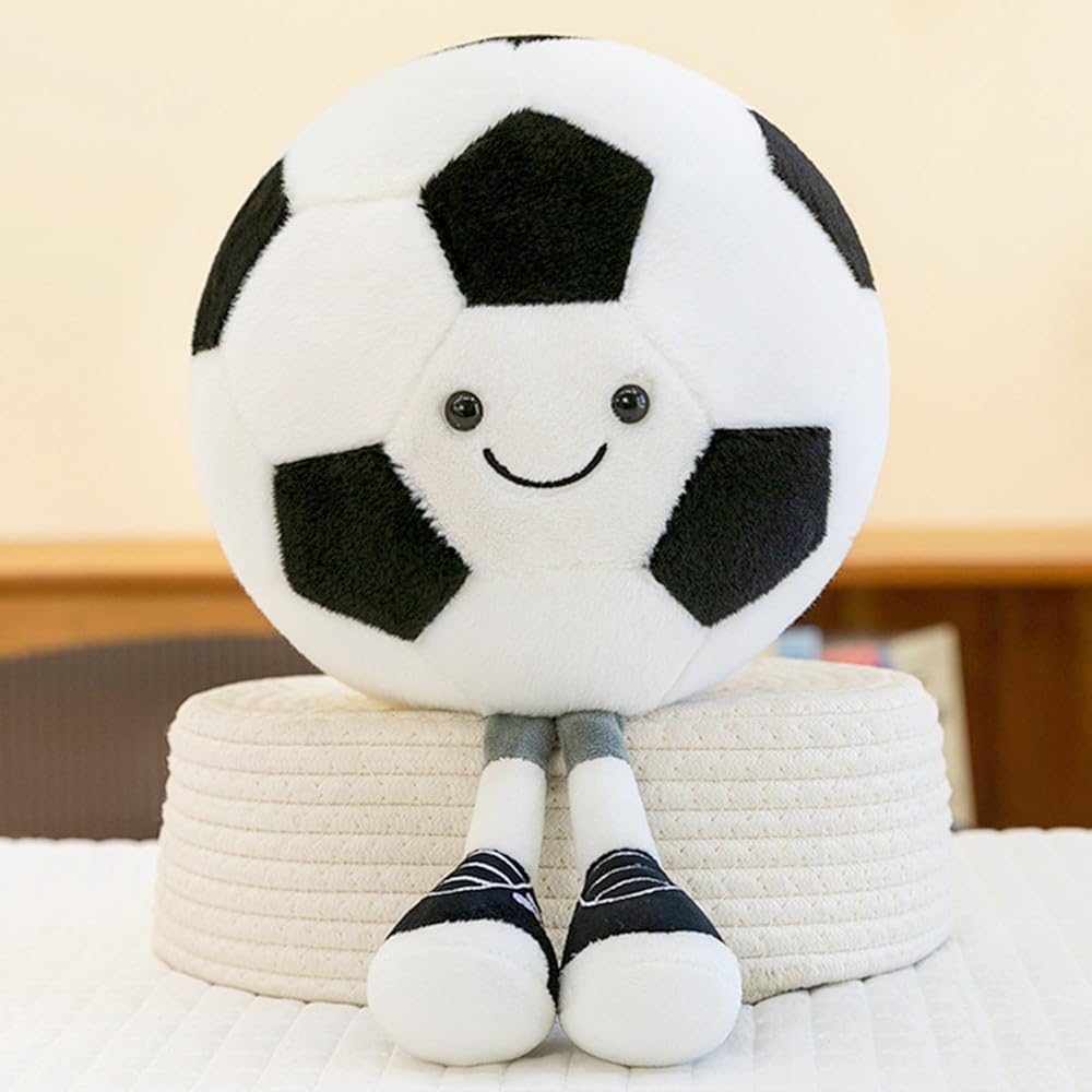 XIYUAN football plush toy close-up showing soft fabric and friendly expression for kids