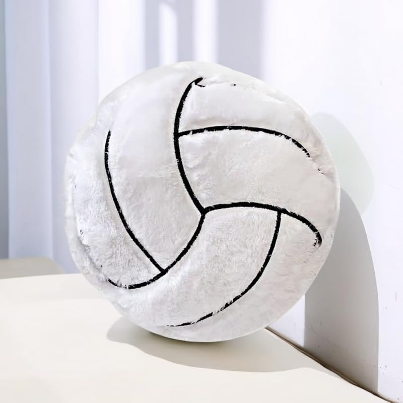 XIZHI volleyball plush pillow with safety-friendly, soft presence on furniture