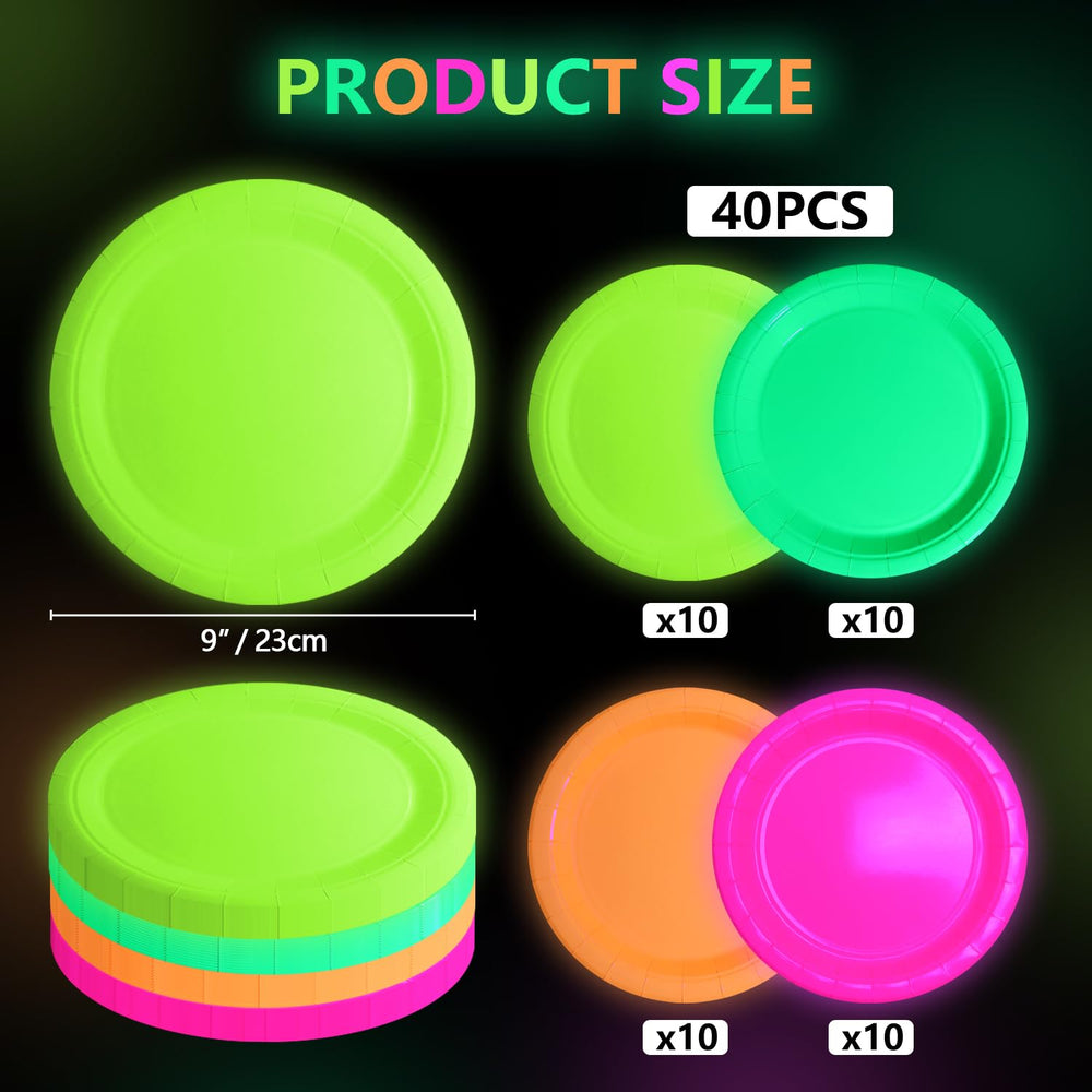 XJLANTTE glow plates pink brighten party tables with bold neon style