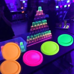 XJLANTTE glow party collection pairs with cups and napkins for a complete look