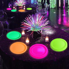 XJLANTTE uv light glow plates illuminate dramatic party ambiance