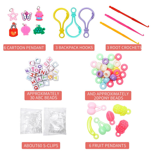 XKDOUS bracelet-making kit colors close-up emphasizes variety for creative projects
