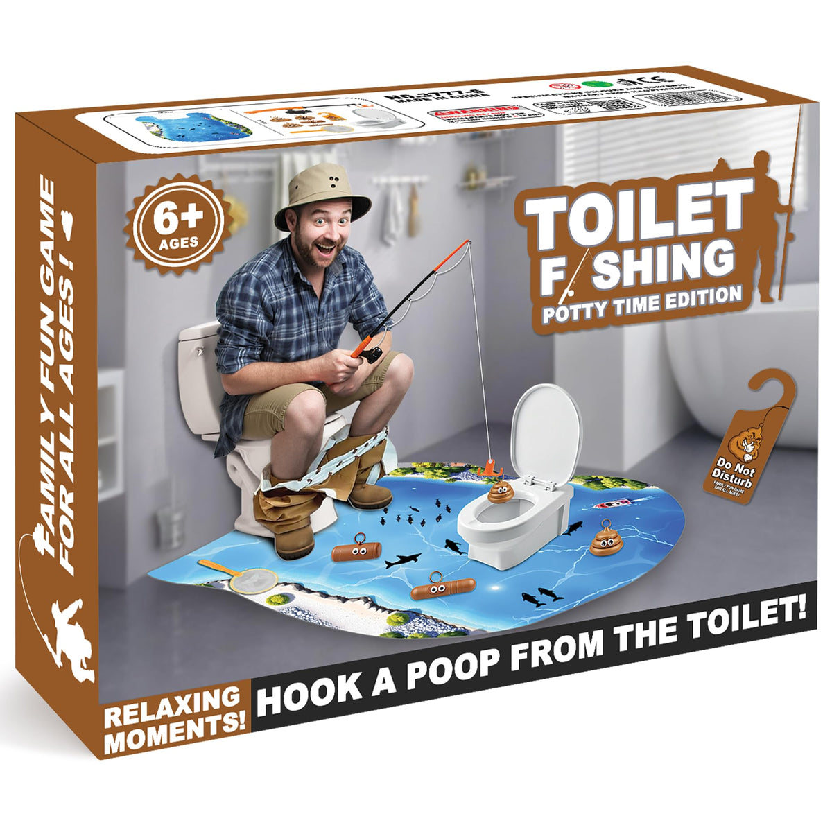 XLDLQU Toilet Fishing Prank Box front view for surprising gifts