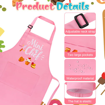 XLSXEXCL pink apron showing deep pockets for utensils or treats.