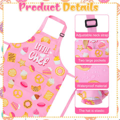 XLSXEXCL Little Chef apron close-up showing two deep pockets