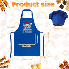 XLSXEXCL kids apron pocket detail for holding tools.