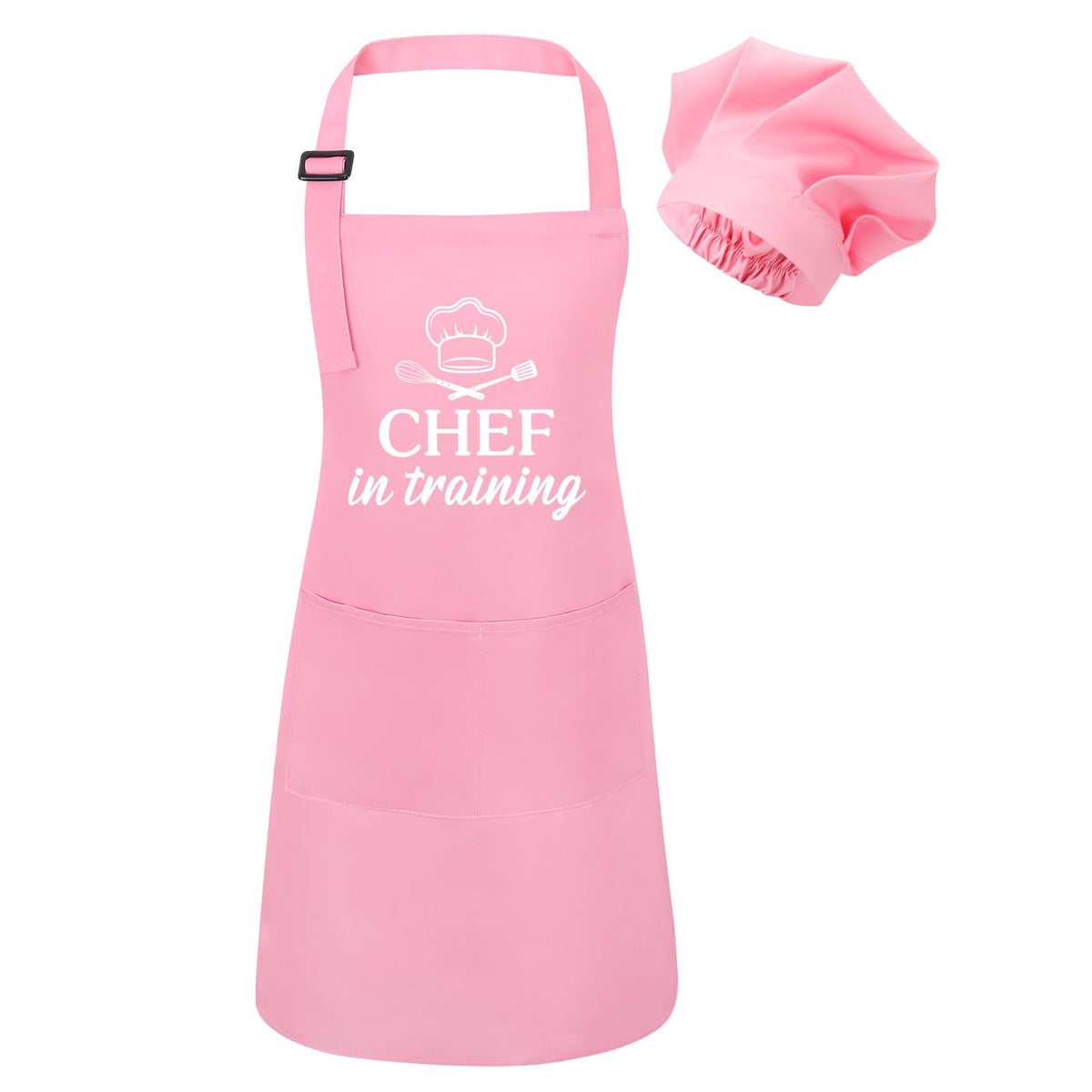 XLSXEXCL kids apron with two pockets for cooking and painting.