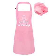 XLSXEXCL kids apron with two pockets for cooking and painting.