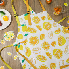 XLSXEXCL lemon kids apron yellow green design adds cheer to meals