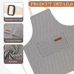 XLSXEXCL Stripes Kids Apron in gray, easy to clean