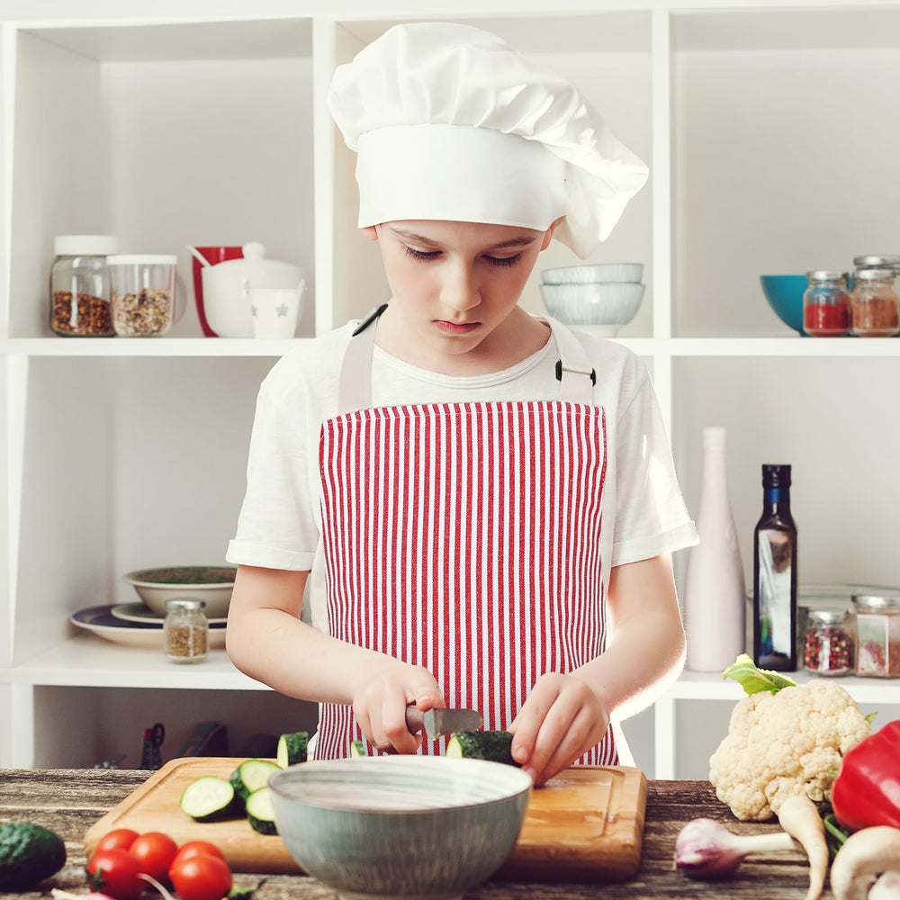XLSXEXCL stripes kids apron pink painting session keeps outfits clean