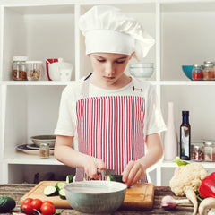 XLSXEXCL stripes kids apron pink painting session keeps outfits clean