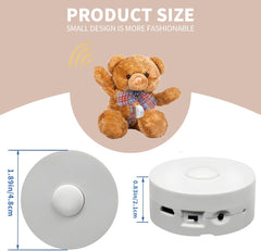 XLW tiny back-pocket recorder neatly fits inside a plush toy.