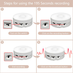 XLW compact recording button designed for easy one-hand use in crafts.