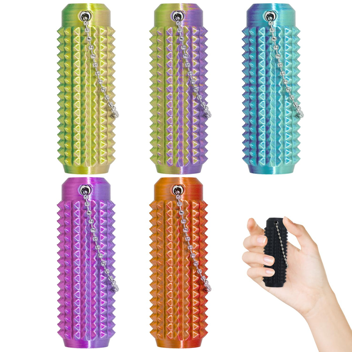 XNJAMG Little Ouchies fidget roller keychain offers portable stress relief on the go.