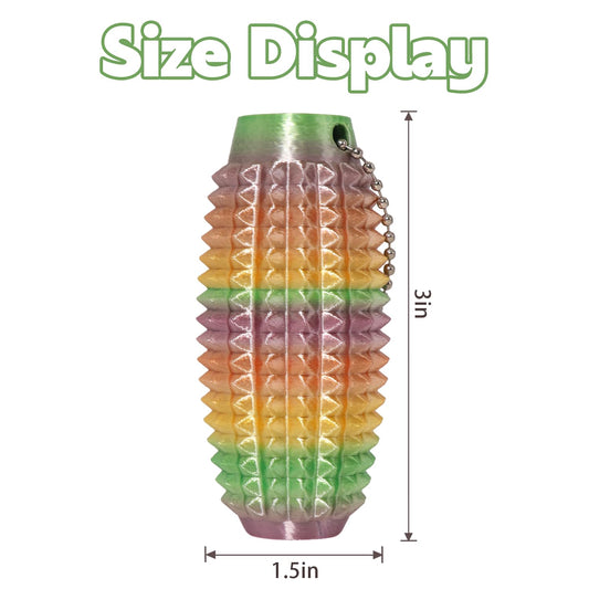 XNJAMG Little Ouchies fidget toy rainbow color offers versatile anxiety relief.